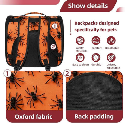 Airline Approved Soft Sided Pet Carrier, Spiders3 Pet Travel Bag for Cats & Dogs, Durable, Breathable Pet Travel Bag for Airplane, Car & Train
