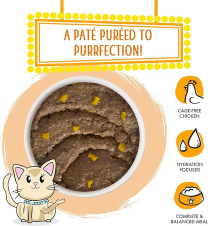 Weruva Classic Cat Paté, Who Wants to be a Meowionaire? with Chicken & Pumpkin, 5.5oz Can (Pack of 8)
