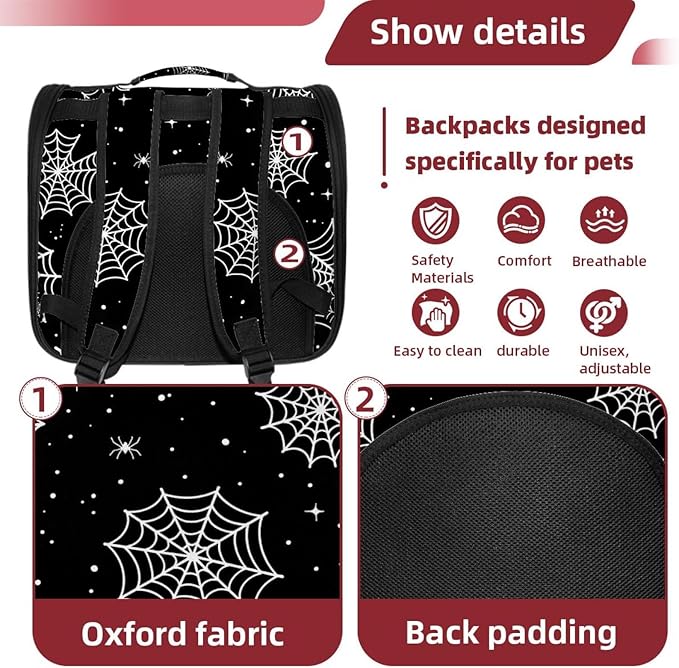 Spider Web 5 Pet Carrier Airline Approved Soft Sided Portable Cozy Travel Pet Bag, Car Seat Safe Carrier for Cats and Dogs