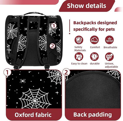 Spider Web 5 Pet Carrier Airline Approved Soft Sided Portable Cozy Travel Pet Bag, Car Seat Safe Carrier for Cats and Dogs