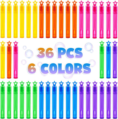 36 Pieces Mini Bubble Wands,Bubble Party Favors Assortment Toys for Kids,Themed Birthday, Halloween, Goodie Bags, Carnival Prizes, Wedding, Bubble Maker Toys for Kids,Outdoor Gifts for Girls & Boys