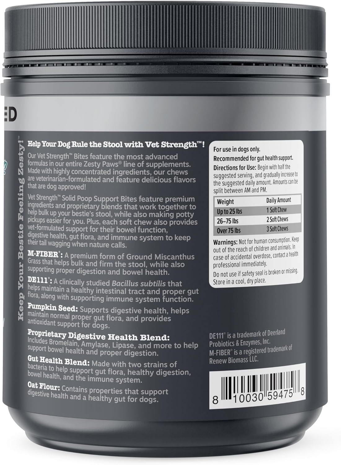 Zesty Paws Solid Poop Support Bites - Dog Stool Hardener - Pumpkin for Dogs with Prebiotics & Probiotics - Veterinarian Formulated Soft Chews - for Diarrhea Relief - 90 Ct
