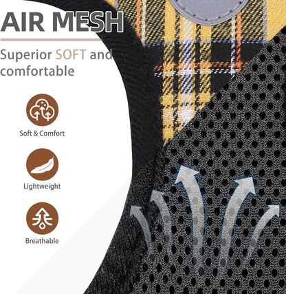 PUPTECK Adjustable Dog Harness Collar and Leash Set Step in No Pull Pet Harness for Small Medium Dogs Puppy and Cats Outdoor Walking Running, Soft Mesh Padded Reflective Vest Harnesses, Yellow, XXS