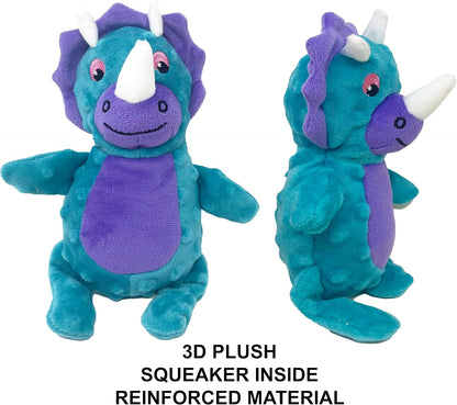 Jalousie Multipack Dog Squeaky Toys Strong Almost Indestructible, with Added Liner for Longer Play Dog Chew Toys (Medium Breeds - 5 Pack Dotted)