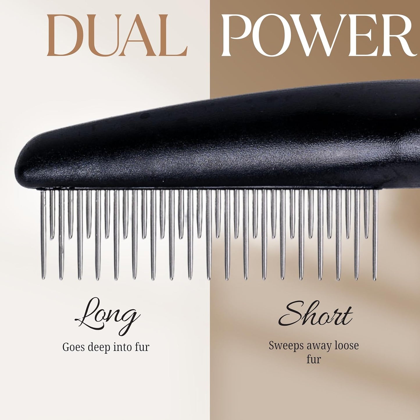 Poodle Comb with Rotating Teeth - 5-in-1 Dog Dematting Tool - Used for Small Size Breeds and Puppies - Cat Comb for Shedding and Deshedding