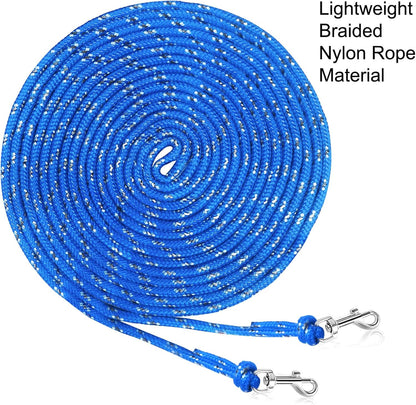 Rypet Reflective Cat Long Leash 15 FT Escape Proof Walking Leads Yard Long Leashes Durable Safe Personalized Extender Leashs Traning Play Outdoor for Kitten, Puppy, Rabbit and Small Animals