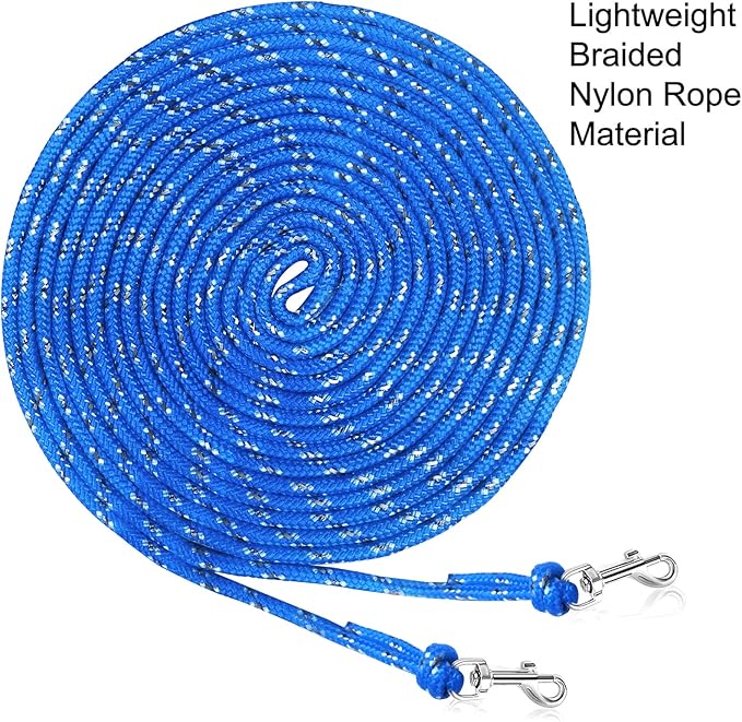 Rypet Reflective Cat Long Leash - 30 FT Escape Proof Walking Leads Yard Long Leash Durable Safe Personalized Extender Leash Traning Play Outdoor for Kitten, Puppy, Rabbit and Small Animals