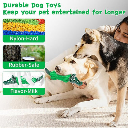 Dog Chew Toys for Aggressive Chewers -Tough Dog Toy to Reduce Pet Anxiety and Boredom for Small, Medium, Large Breed