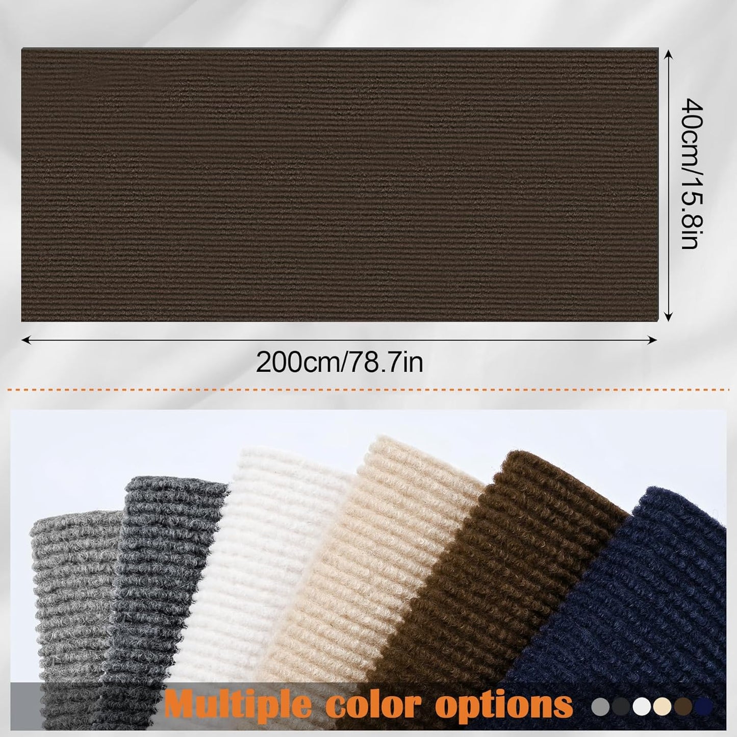 Cat Couch Protector - 78.7" x 15.8" Trimmable Self-Adhesive Cats Claws Scratch Pads, Cat DIY Climbing Scratch Furniture Protector from Cats/Dogs Scratching for Big Arm Chair/Sofa Use (Brown)