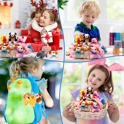 48 Pack Small Stuffed Animals Bulk Gifts for Kids (2.3/2"-2.5/3.5" Each), Party Favors Toys for Girls, Easter Basket Stuffers Christmas Stocking Plushies (48PCS)