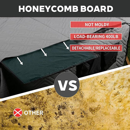 Dog Back Seat Extender & Car Seat Cover - Upgraded PU Leather, Hard Bottom Holds 400lbs, Waterproof Anti-Scratch Dog Hammock for Cars, SUVs, Trucks | Easy to Clean + Pets Safety Belt (GRAY-L)