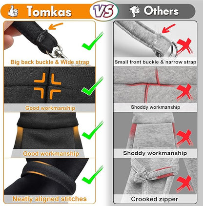 Tomkas Small Dog Sling Carrier - Classic Pocket & Classic Strap - for 3-10 lbs Pets(Black)