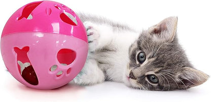 Pets First Large Size Cat Ball with Bell Toy for Cats Kittens and Other Animals - Hours of Play for Pets | Large Size for Extra Fun | Rings As It Moves