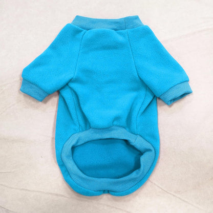 Idepet Dog Fleece Sweater, Small Dogs Shirt Pullover Sweatshirt Pet Dog Clothes Soft Puppy Sweater Warm Winter Shirt Classic Cat Apparel for Small Dogs and Cats (XX-Small, Blue)