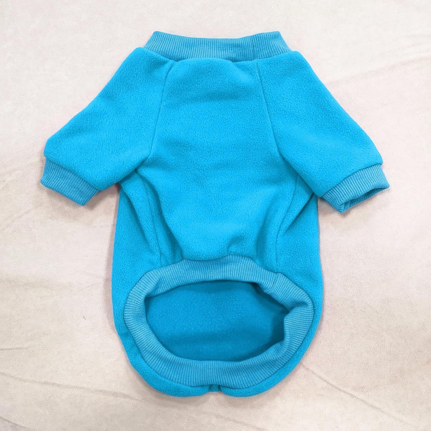 Idepet Dog Fleece Sweater, Small Dogs Shirt Pullover Sweatshirt Pet Dog Clothes Soft Puppy Sweater Warm Winter Shirt Classic Cat Apparel for Small Dogs and Cats (X-Small, Blue)