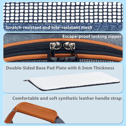 Pesen 18x11x11 Inches Cat Carrier– Fits Pets Up to 16 lbs, Anti-Collapse Design, Multiple Storage Pockets, Cat Carrier Soft Ideal for Medium Cats, Puppy, Rabbits and Other Small Animals