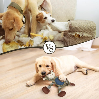 Dog Toys for Large Dog - Plush Squeaky Medium & Small Dog Toys - Stuffed Animals Puppy Toys - Funny Cute Dog Toys for Dog Birthday Presents (Monkey)