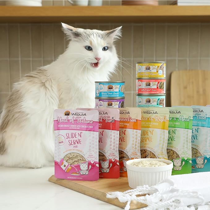 Weruva Wet Cat Food, The Mix and Match Game Pate Variety Pack, 3oz Can, Pack of 18