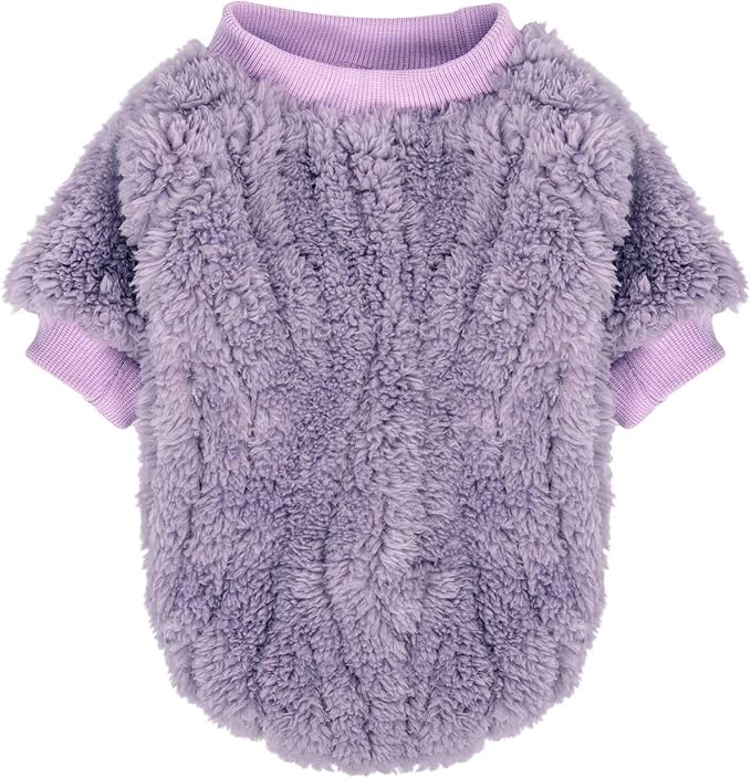 FabriCastle Dog Sweater, 3-Pack Dog Clothes & Coat, Pet Jacket for Small or Medium Dogs Boy or Girl, Soft and Warm Cat Sweaters Doggy Apparel Costumes Christmas (Lavender,Pink,Butter Yellow, Medium)