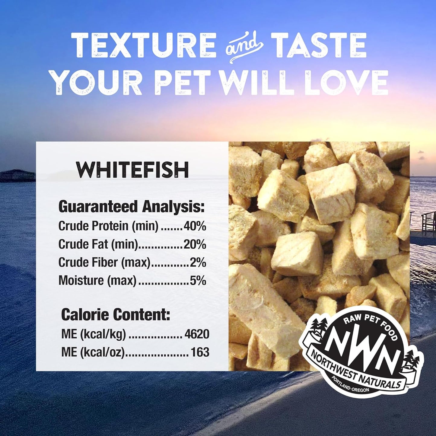 Northwest Naturals Raw Rewards Freeze-Dried Whitefish Treats for Dogs and Cats - Bite-Sized Pieces - Healthy, 1 Ingredient, Human Grade Pet Food, All Natural, Proudly Made in USA, 10 Oz (Pack of 3)