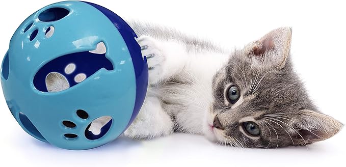 Pets First Large Size Cat Ball with Bell Toy for Cats Kittens and Other Animals - Hours of Play for Pets | Large Size for Extra Fun | Rings As It Moves