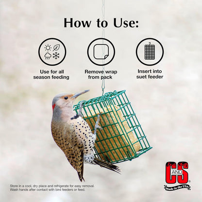 C&S Berry Suet Treat, 11.75 Ounce, 8 Pack