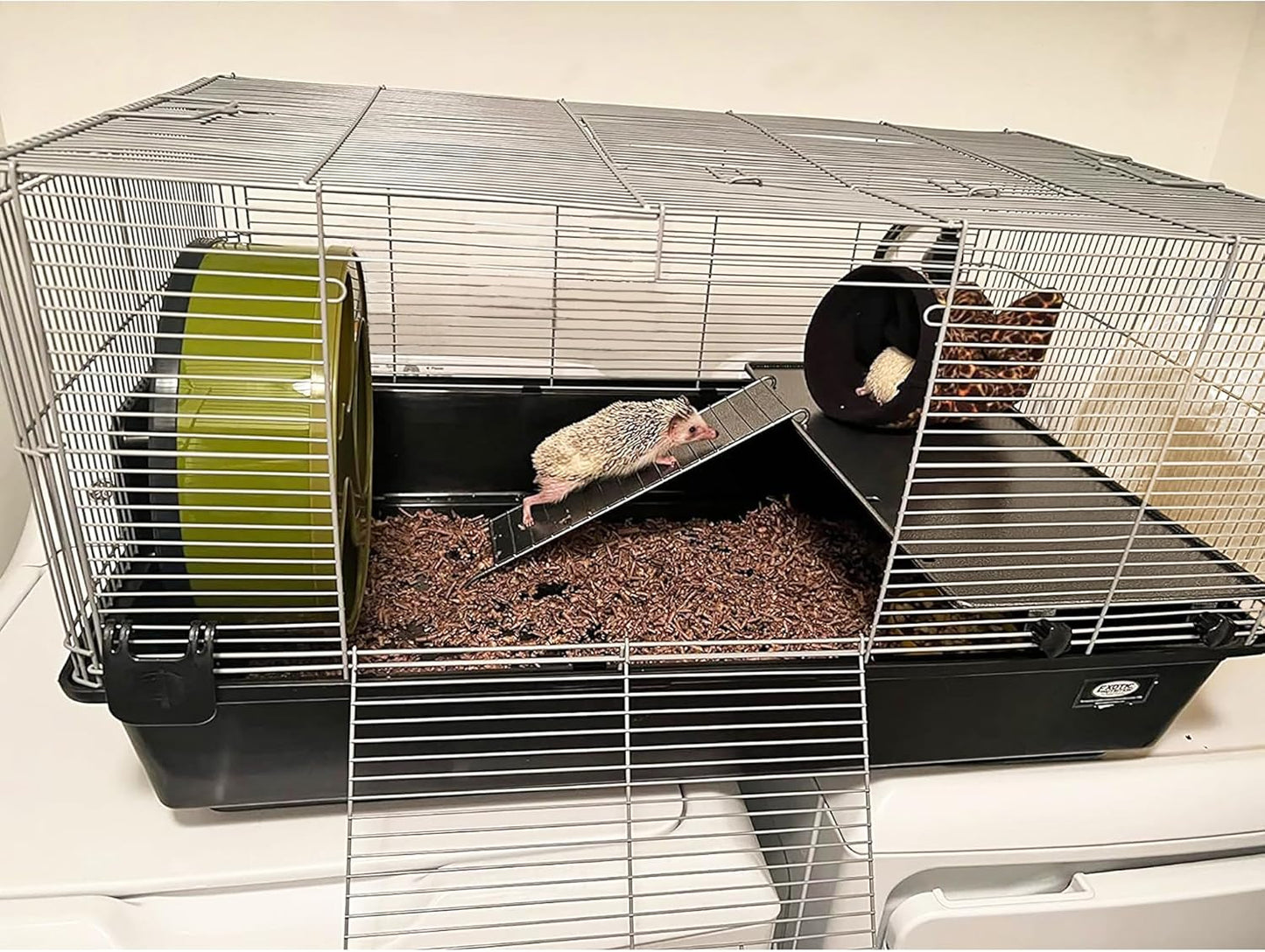 Exotic Nutrition Hedgehog Home & Starter Package - Includes Durable Cage, Exercise Wheel, Healthy Food, Natural Treat, Multi-Vitamin & Hideout