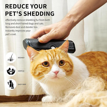 Cat & Dog Deshedding Brush – Gentle Pet Hair Remover Comb for Shedding, Effective Grooming Tool for Long & Short Hair, Comfortable Grip, Easy to Clean, Professional Pet Brush