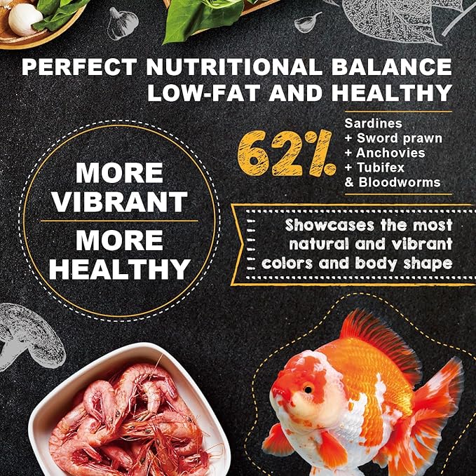 Ultra Fresh Apex Goldfish Color Boosting Crisps, Color Boosting Premium All Natural Ingredients Goldfish Fish Food, Slow Sinking, 4.23 oz