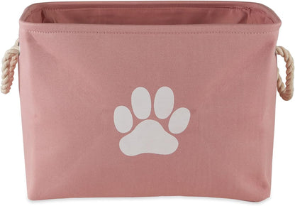 Bone Dry Pet Storage Collection Collapsible Bin, Rose, Medium Rectangle