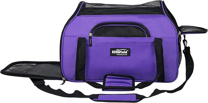 EliteField Soft Sided Pet Carrier (3 Year Warranty, Airline Approved), Multiple Sizes and Colors Available (Large: 19" L x 10" W x 13" H, Purple)