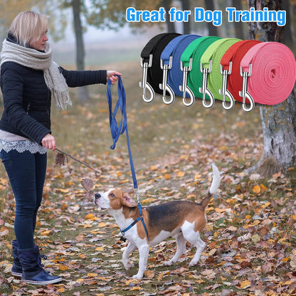 Hillban 36 Pcs Dog Leash Bulk 5 ft Multicolored Puppy Training Leash Slip Pet Traction Nylon Rope for Small Medium Dogs Agility, Yard, Camping, Backyard Play(6 Colors)