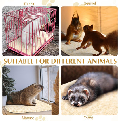 4 Pack Self Warming Cat Pads Self Heating Cat Mat Washable Homeless Dogs Thermal Pads Kennel Pad Reflects Body Heat Warm Crate Bed Mat for Indoor Outdoor Pet(Camel,16 x 20 Inch)