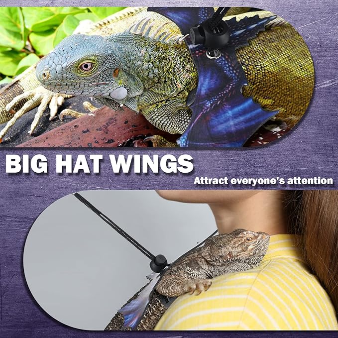 Weewooday 3 Pack Bearded Dragon Leash Harness Removable Lizard Leash for Dragons Reptiles, Safety Outdoor Walking, S, M, L,(Purple)