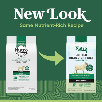 Nutro Limited Ingredient Diet Adult Dry Dog Food, Lamb & Sweet Potato Recipe, 4 lbs.