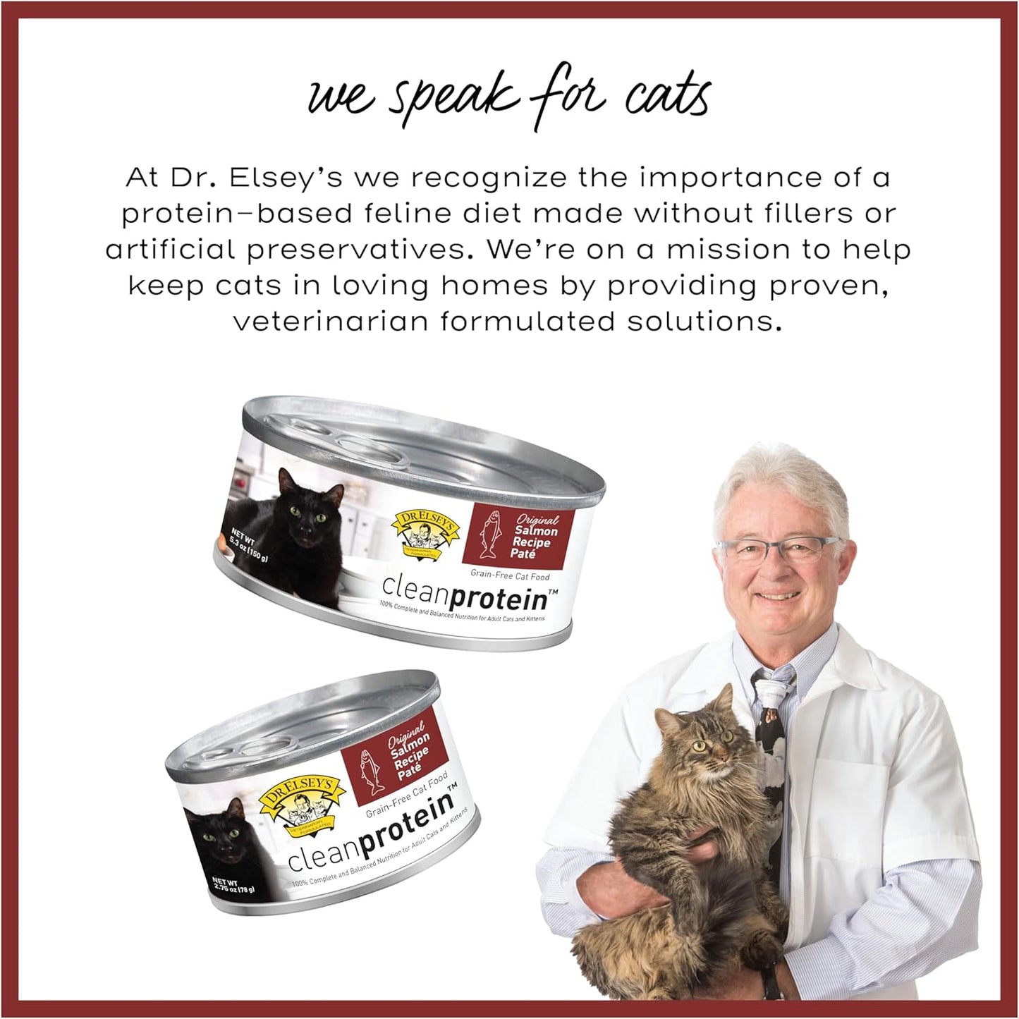 Dr. Elsey's cleanprotein Original Salmon Recipe Wet Cat Food 5.3 oz (Pack of 24)