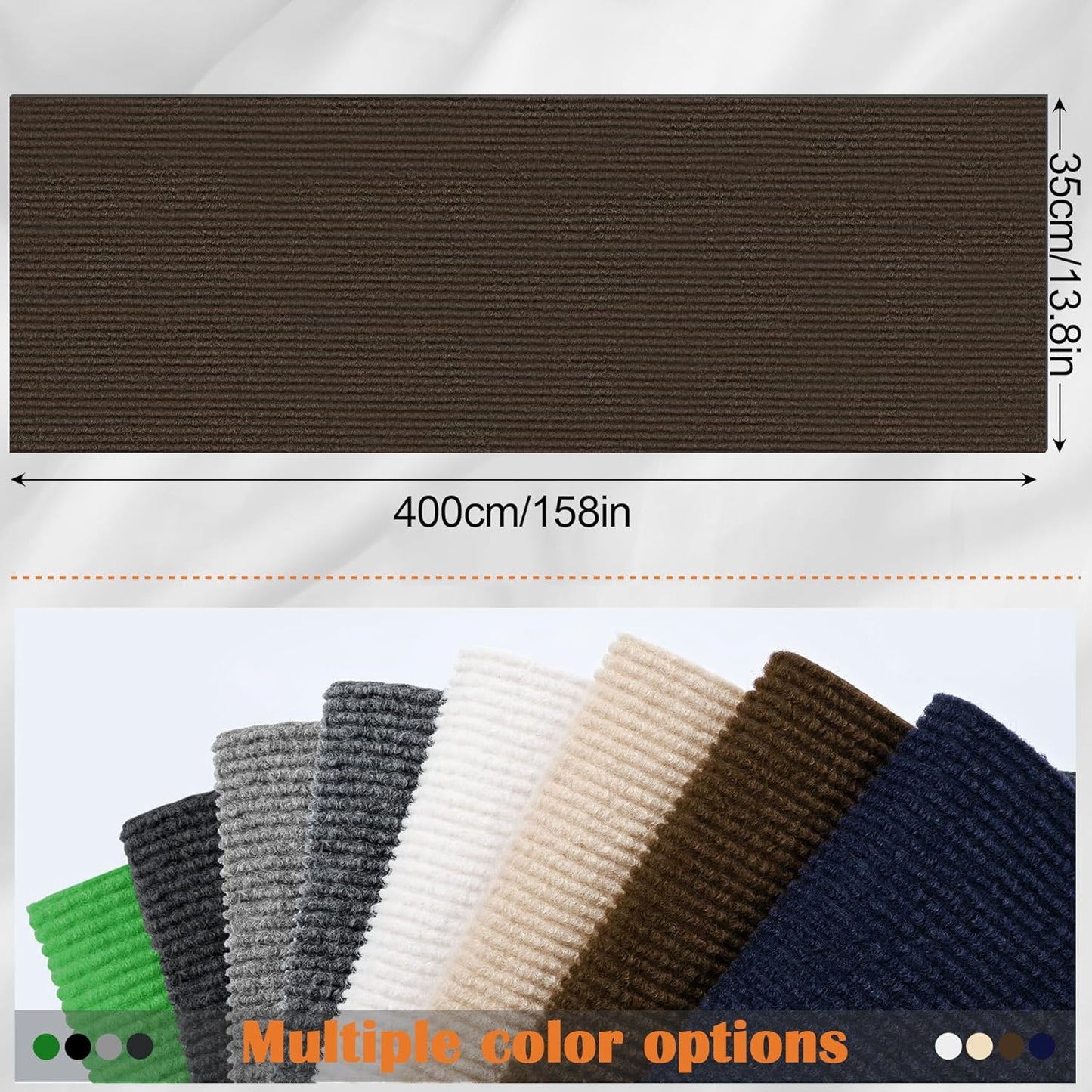 Cat Scratch Furniture Protector - 158" x 13.8" Trimmable Self-Adhesive Cats Claws Scratch Pads, DIY Cat Climbing Couch Protector for Scratch Post Cat Tree Replacement Indoor (Brown)