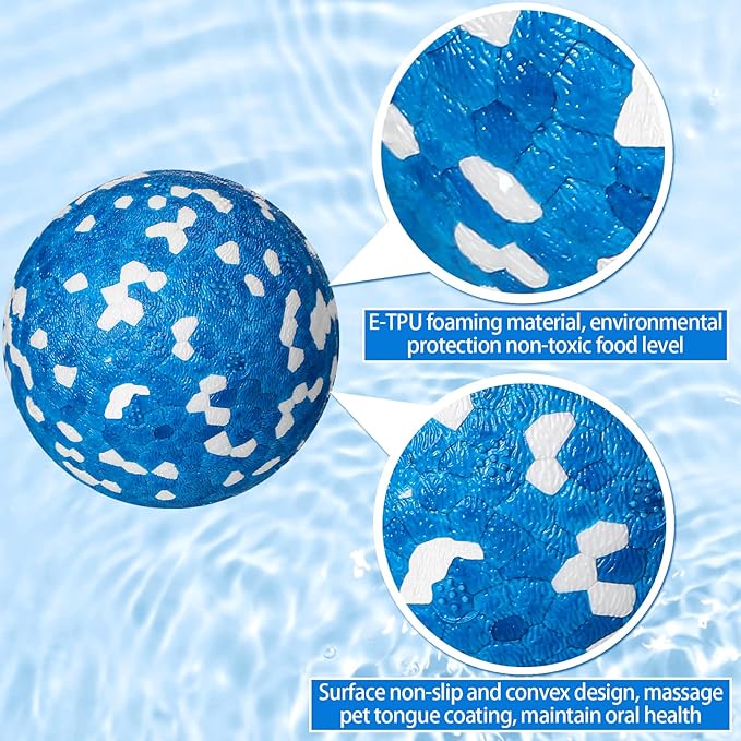 Lenwen 10 Pcs Dog Toy Ball for Aggressive Chewers Interactive Dog Ball for Boredom and Stimulating Bouncy Floating Rubber Toy for Large Medium Small Puppy(3 Inch,Bright Color)