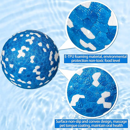 Lenwen 10 Pcs Dog Toy Ball for Aggressive Chewers Interactive Dog Ball for Boredom and Stimulating Bouncy Floating Rubber Toy for Large Medium Small Puppy(3 Inch,Bright Color)