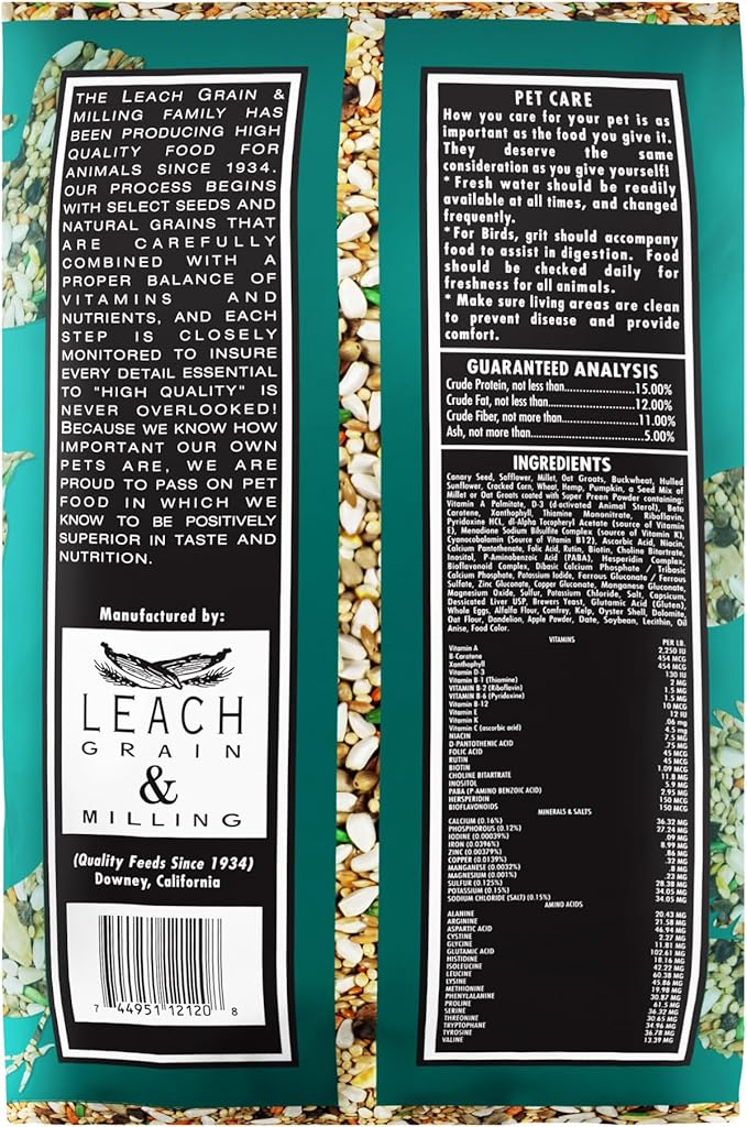 Small Hookbill Plus 5 Lbs, Bird Food for Small Hookbill, Premium Bird Seeds, Supports Growth Energy and Digestive Health, Nutrient-Rich Parrot Birdseeds with Vitamins & Minerals, Healthy Balanced Diet