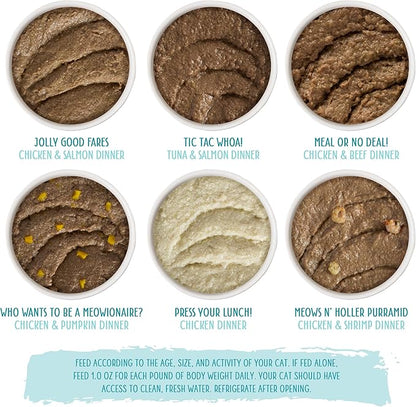 Weruva Wet Cat Food, The Mix and Match Game Pate Variety Pack, 3oz Can, Pack of 18