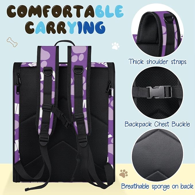 Cat Backpack Carrier-Customizable, Breathable Pet Carrier Backpack for Outdoor Travel/Vet Visits/Daily Use, Adjustable & Secure Design for Small Dogs and Cats Style5