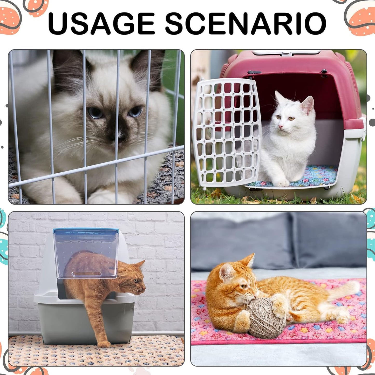 Tudomro 8 Pcs Guinea Pig Blankets Absorbent Washable Animal Fleece Bedding Cage Liners Waterproof Reusable Pet Pee Sleep Mat Pad Cover for Chinchilla Hamster Ferret(Star,12 x 12 Inch)