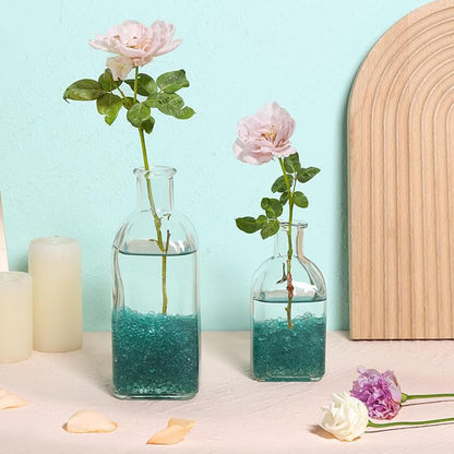 T4U Fish Tank Gravel 2 LB, Tumbled Small Rocks for Aquarium, Glass Beads for Vases, Succulent Rocks for Plants, Aquarium Gravel Decorative Pebbles for Terrarium Crafts Vase Filler, Green