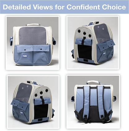 Cat Backpack Carrier Airline Approved – Breathable Pet Carrier Backpack for Small Dogs, Cats, Puppies, Rabbits – Travel Dog Backpack with Ventilated Design for Hiking, Outdoor, Car Trips