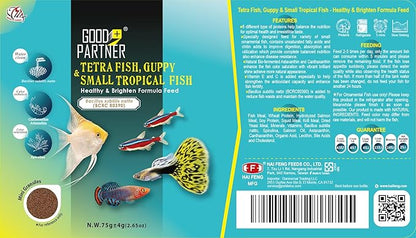 Purify Series for Tetra Fish Food, Small Tropical Sinking Pellets, Suitable for Betta, Guppy Fish, All Natural Ingredients, Balanced Composition of Fish Feed, 2.65 oz (Pack of 1)