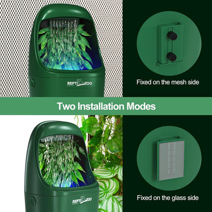 REPTIZOO Reptile Water Dispenser Automatic Chameleon Drinking Fountain with Indicator Light, Reptile Terrarium Decor Water Dripper for Reptiles, Chameleon, Lizard, Gecko Amphibians