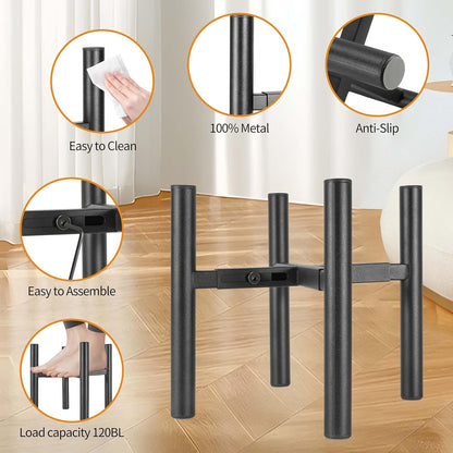 Lifted Dog Bowl Stand - Without Bowls, Single Raise Pet Food Table Adjustable Wide 6-10", Tall 8 10 12" - Bowl Stand Size Optional, Dog Bowls Holder Elevated for Small Medium Large Dogs Breed