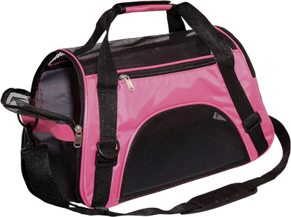 Pet Carrier Soft-Sided Carriers for Cat Carriers Dog Carrier for Small Medium Cats Dogs Puppies Pet Carrier Airline Approved Cat Dog Pet Travel Carrier (Medium,Pink)