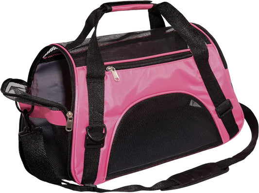 Pet Carrier Soft-Sided Carriers for Cat Carriers Dog Carrier for Small Medium Cats Dogs Puppies Pet Carrier Airline Approved Cat Dog Pet Travel Carrier (Medium,Pink)